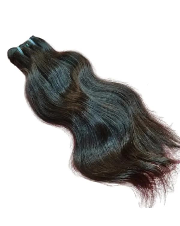 Machine Weft Double Drawn Wavy | 100% Original Permanent Hair Extensions | 100gm - Ridhaav Hair Studio