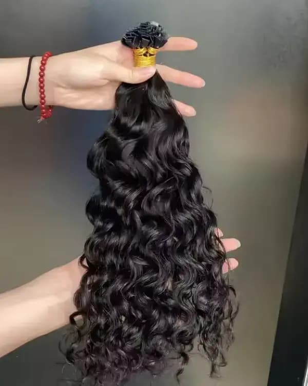 Flat Tip Premium double Drawn Curly Hair 100% Original Permanent Hair Extensions | 100gm - Ridhaav Hair Studio