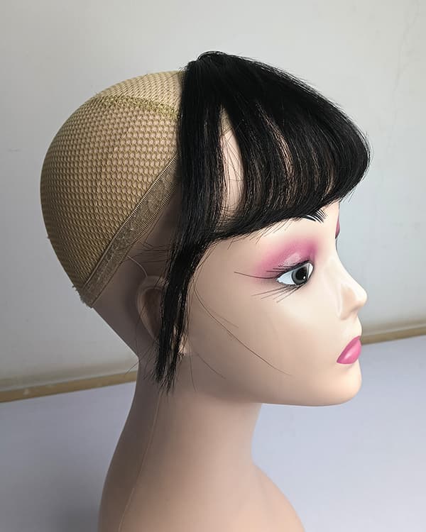 Clip-On Front Bangs Hair Extensions for Women – Side Curtain Fringe, Natural Brown Hair Accessories